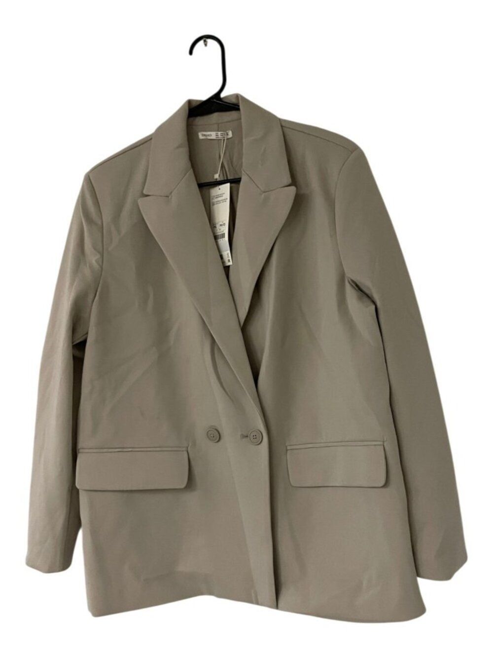 Oysho Womens Blazer suit Jacket M L Beige Double Breasted Stretch 1781/231 NWT